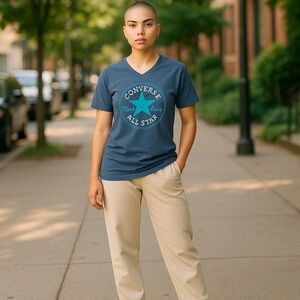 5/$25 - CONVERSE All Star Blue Tee for Women